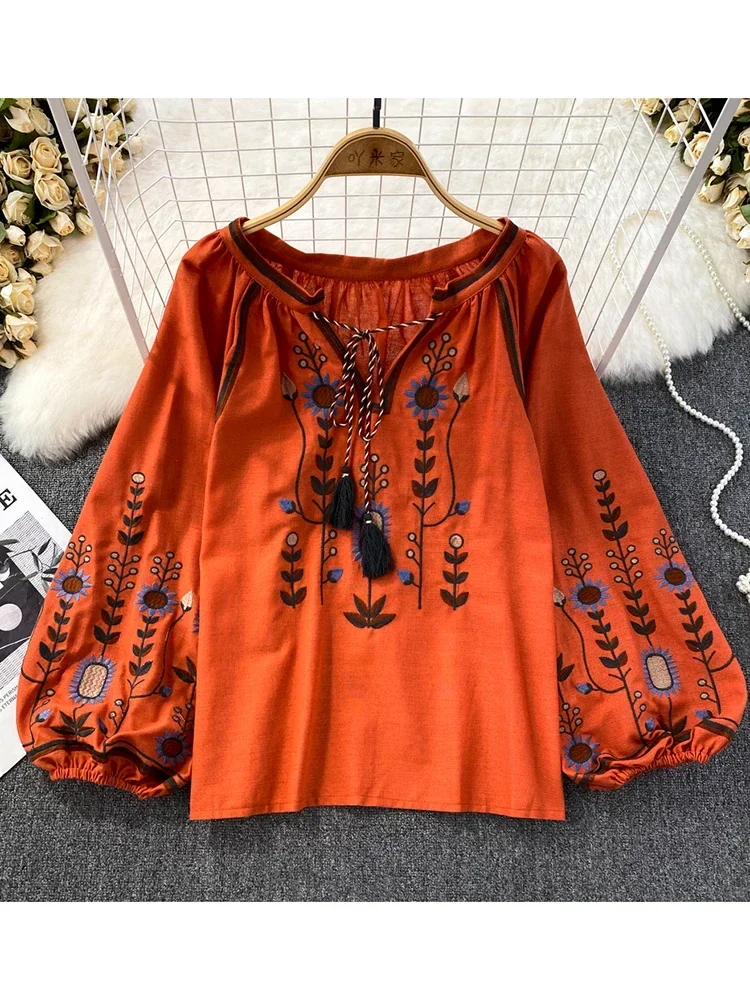 Damska wiosenna bluzka w stylu – Embroidery Cotton Shirt recenzja i cena