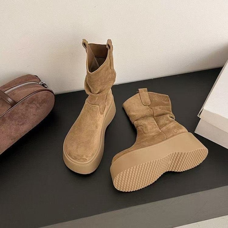 Damskie kozaki na platformie,  – Embroidery Garments recenzja i cena