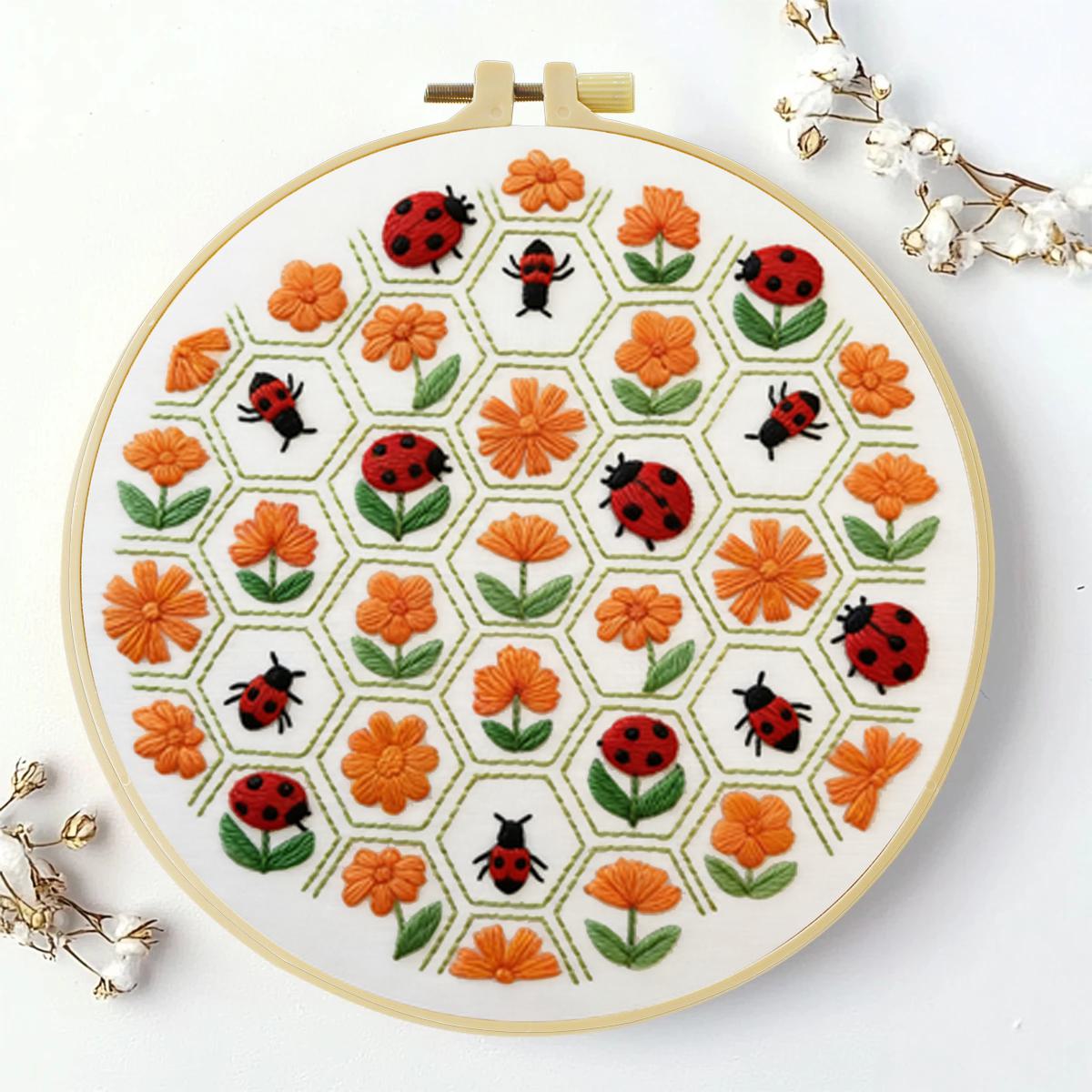 1 szt. 20X20CM/15X15CM 7,87/6, – Embroidery Lady Bug recenzja i cena