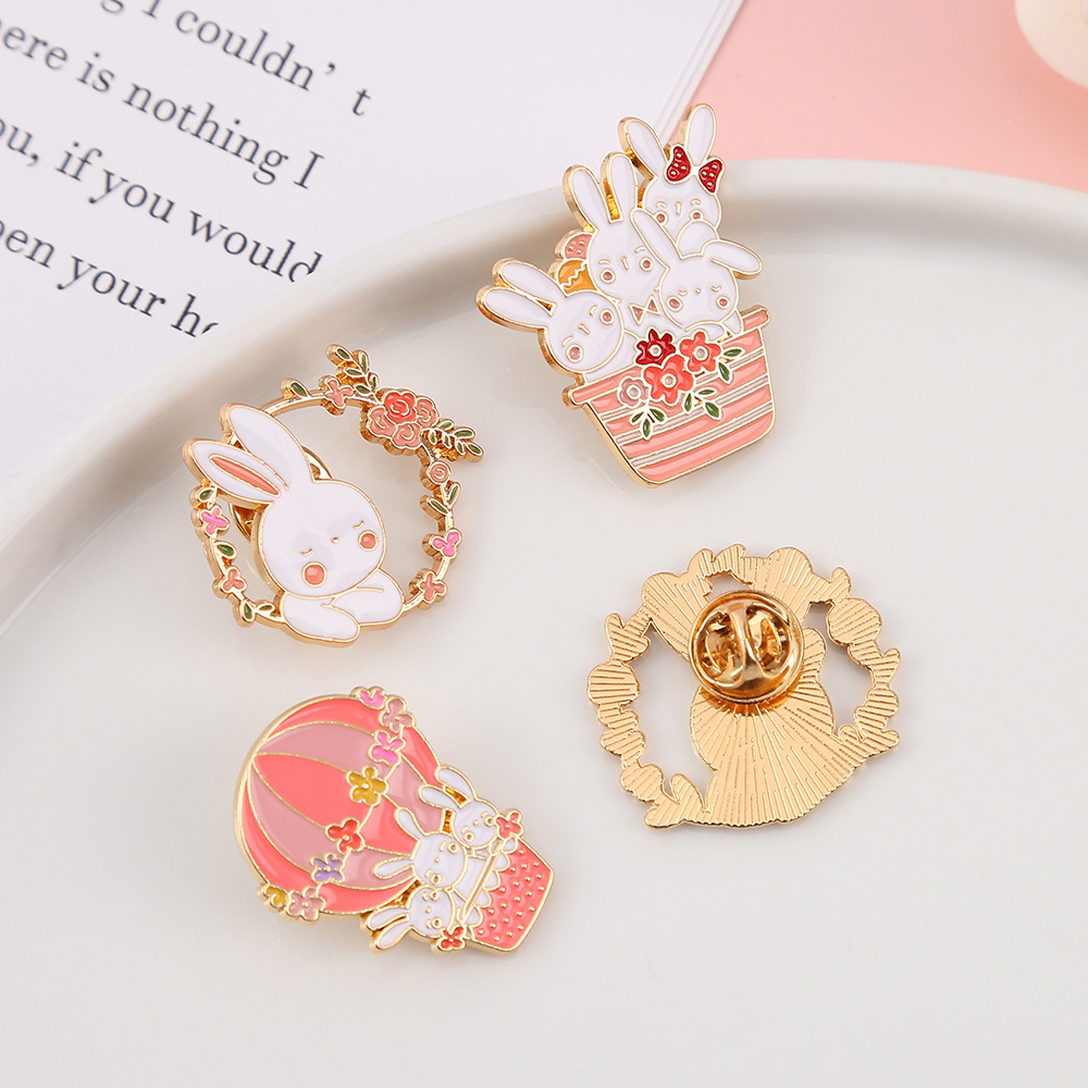 1PC Cute Bunny Metal Brooch Pi – Embroidery Bali recenzja i cena