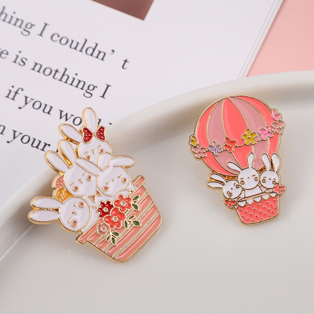 1PC Cute Bunny Metal Brooch Pi – Embroidery Bali recenzja i cena